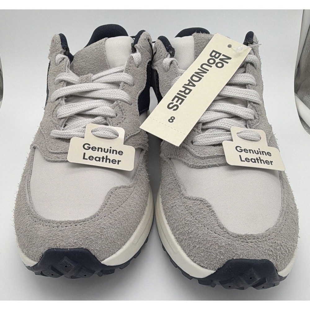No Boundaries Men's white,grey and dark blue size 8 genuine leather